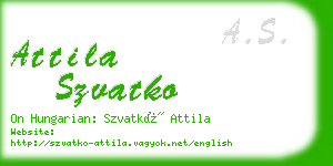 attila szvatko business card